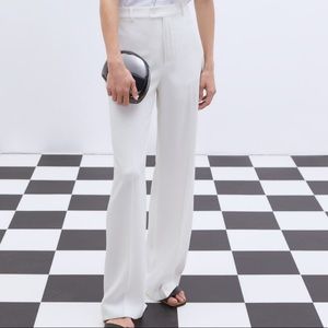 white Zara trousers